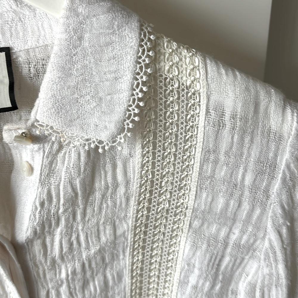 Alexis Linen Embroidered Blouse XS - Picture 4 of 6